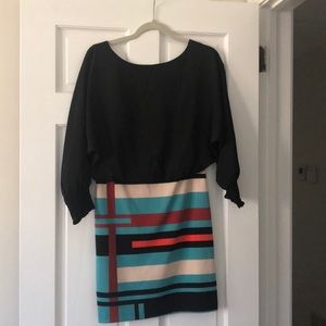 Jessica Simpson, size 8 , 1 piece black and color block dress